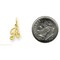 14K Yellow Gold Letter R Charm Pendant Jewelry 16mm Long X 7mm Wide approx.